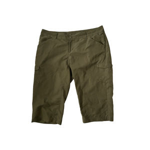 COLUMBIA Sportswear Hiking Cargo Capri Pants Olive Green Women's Size 12